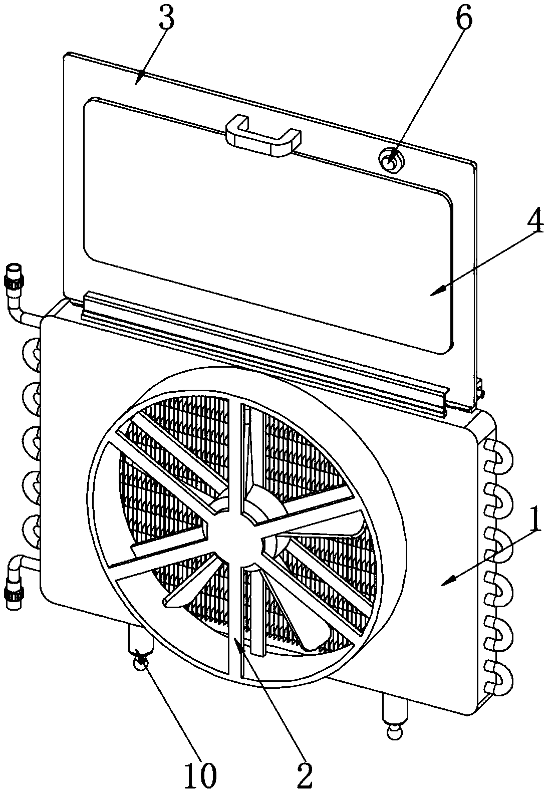 Air conditioning condenser anti-return device