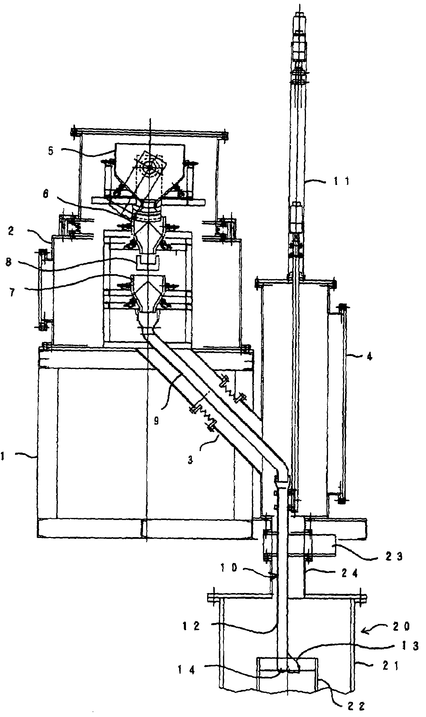 Apparatus for supplying raw material