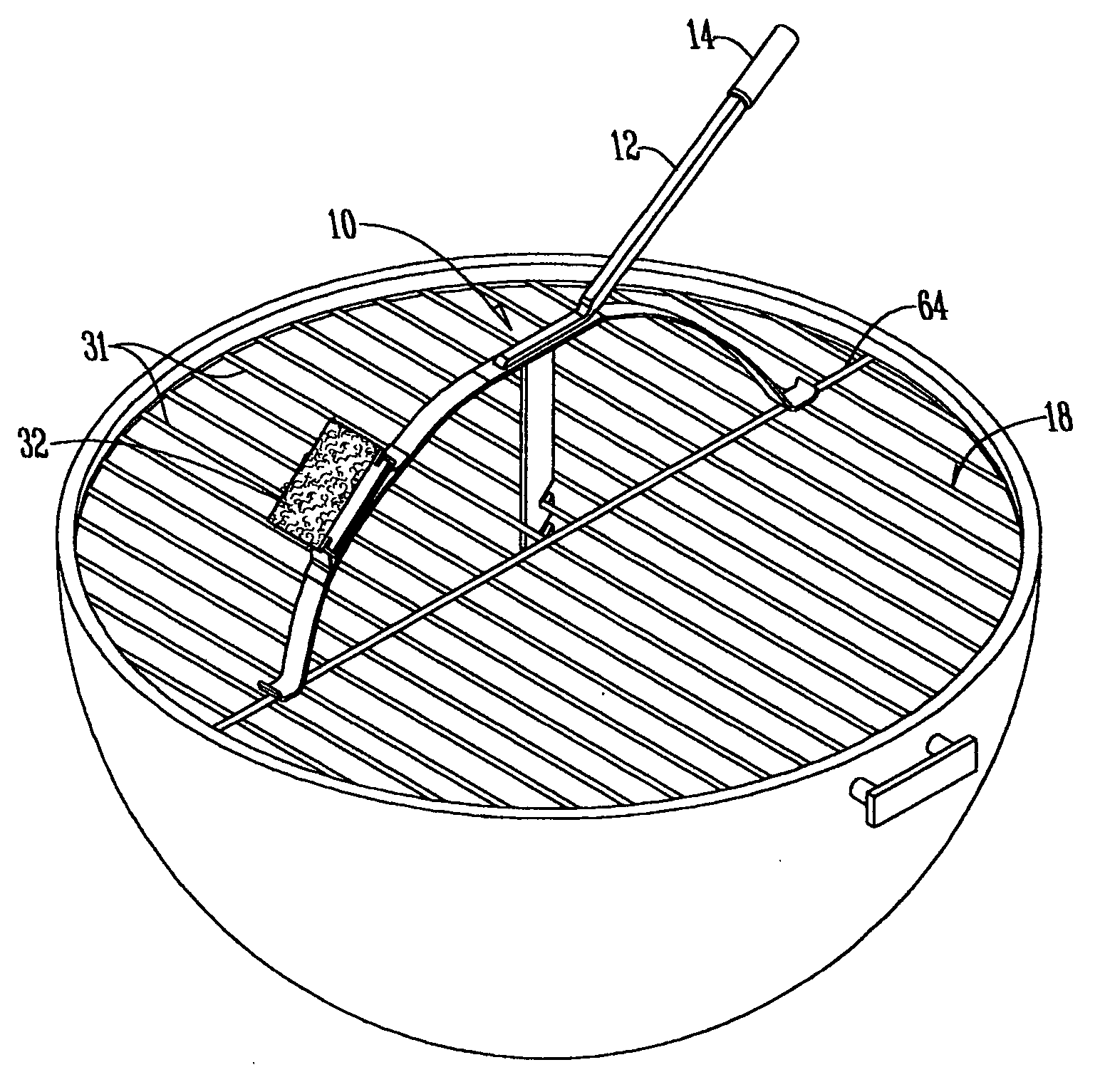 Wire rack and grill lifting tool