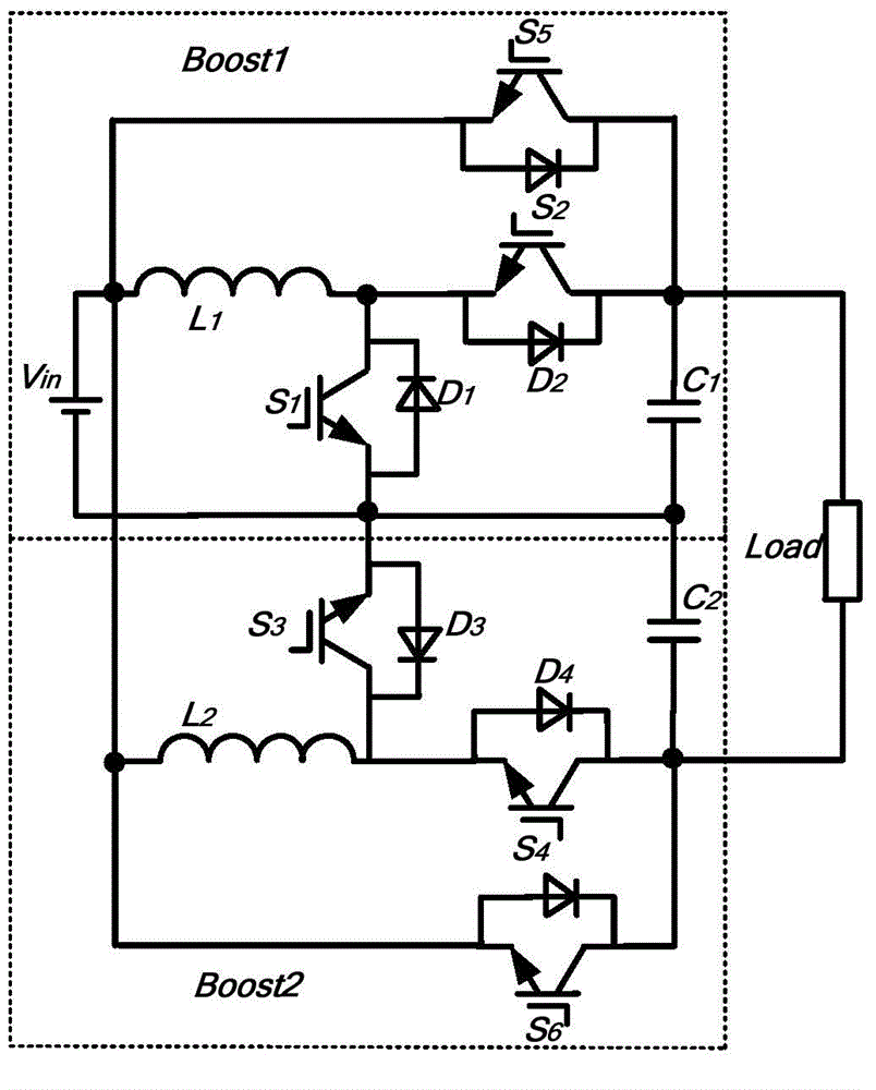 Single-stage buck-boost dual-Boost inverter and control method thereof