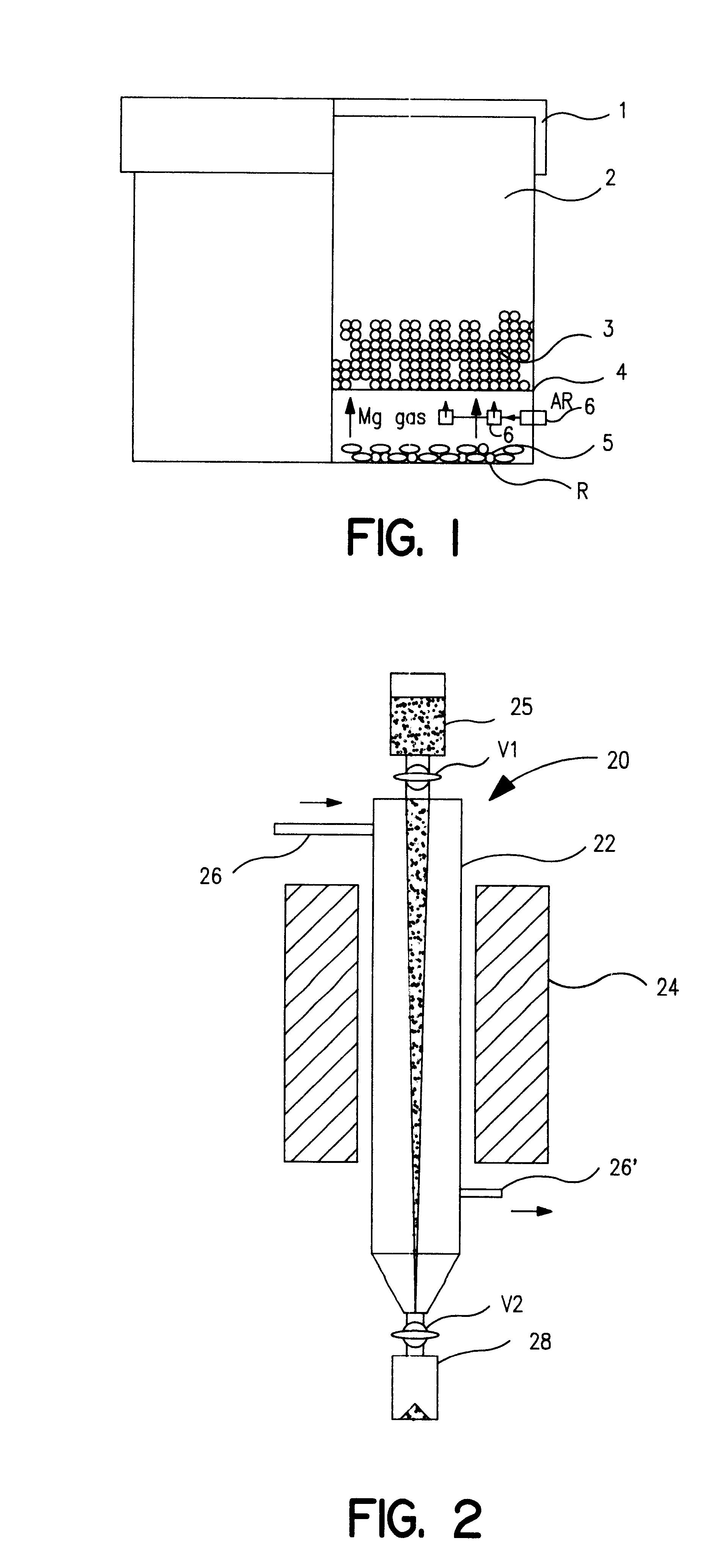 Method for producing tantallum/niobium metal powders by the reduction of their oxides with gaseous magnesium