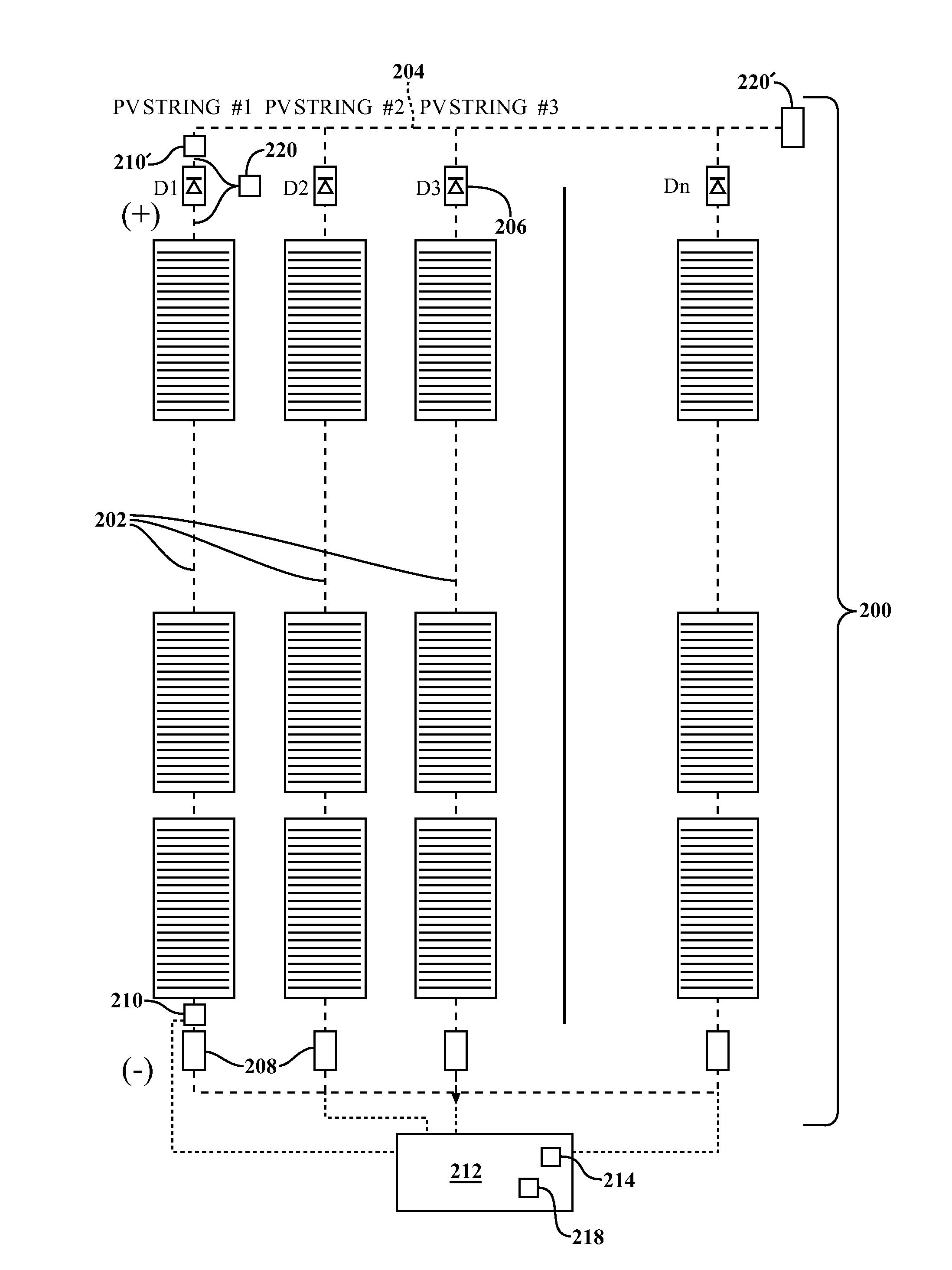 Failure detection system for photovoltaic array
