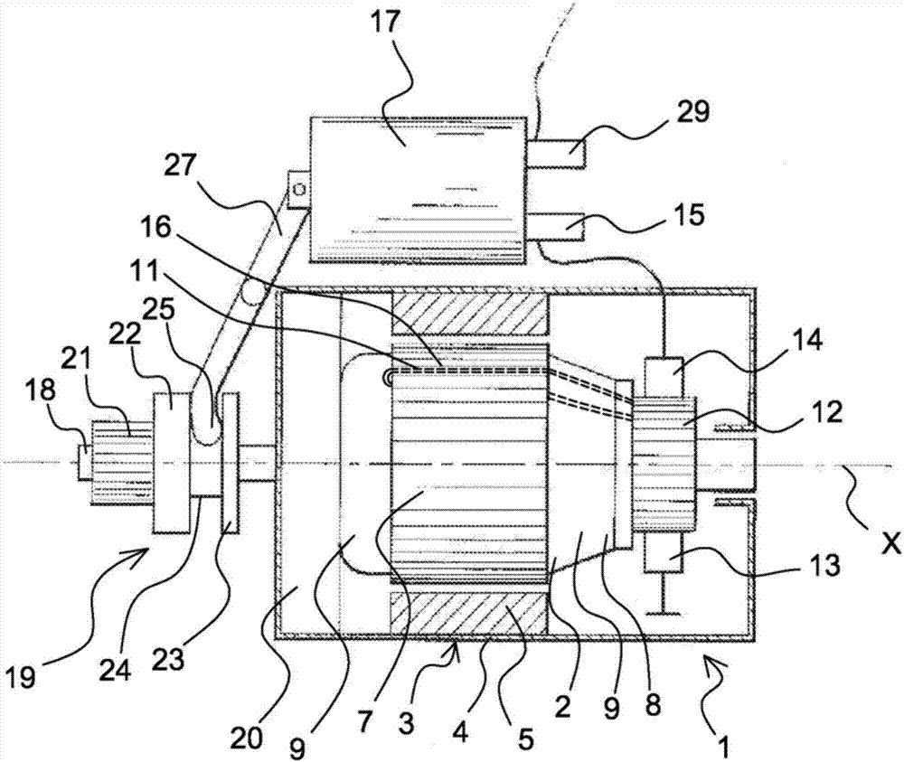 Starter stator for motor vehicle having optimized remanence range