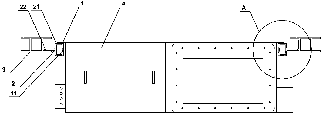 An urban rail subway vehicle traction inverter installation device