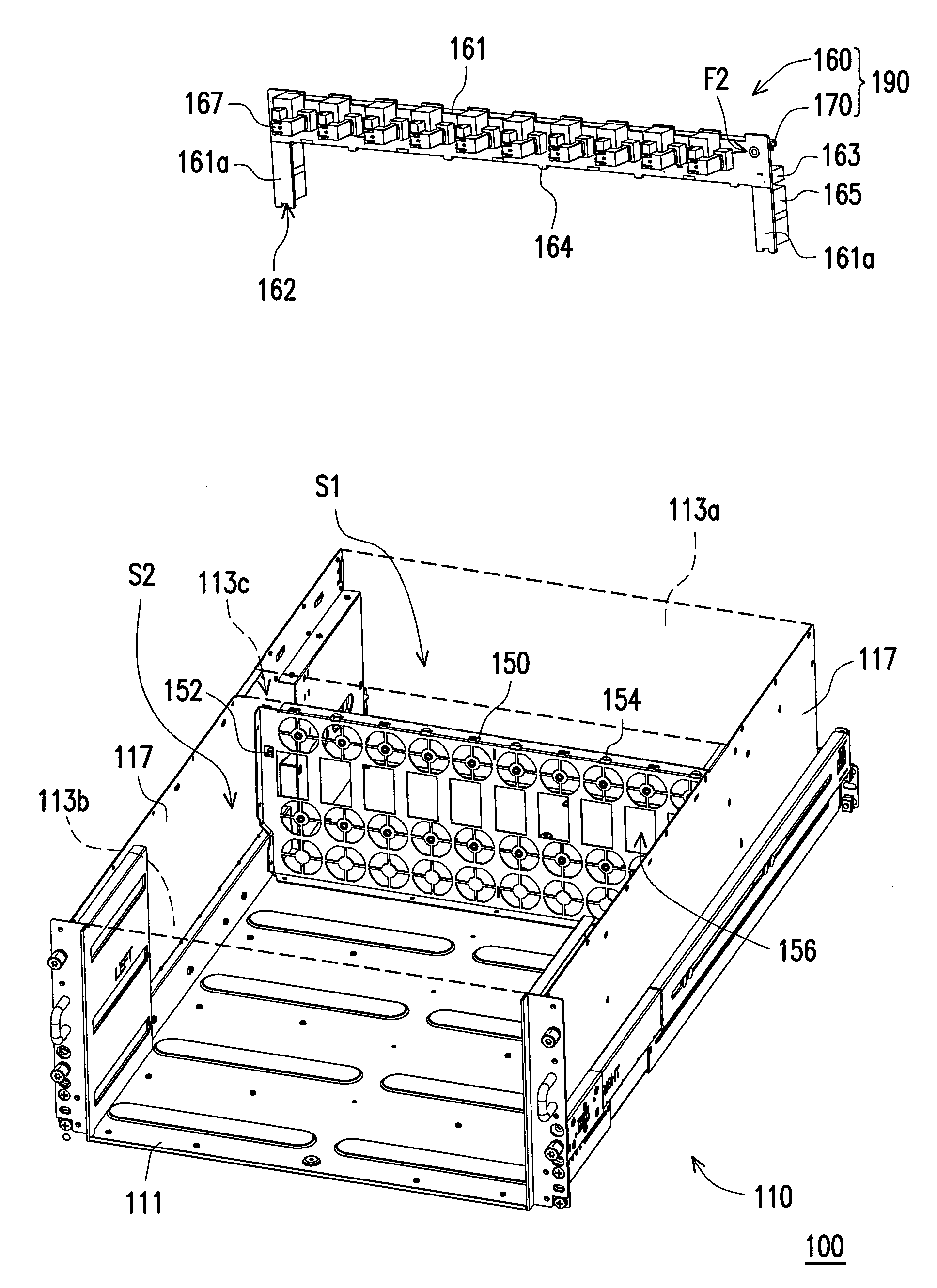 Layout structure of server chassis