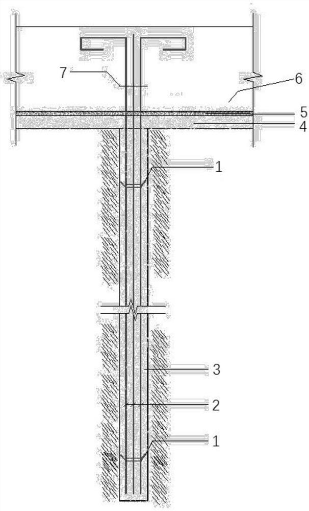 Efficient anti-pulling anti-floating anchor rod for penetrating complex stratum and construction method thereof