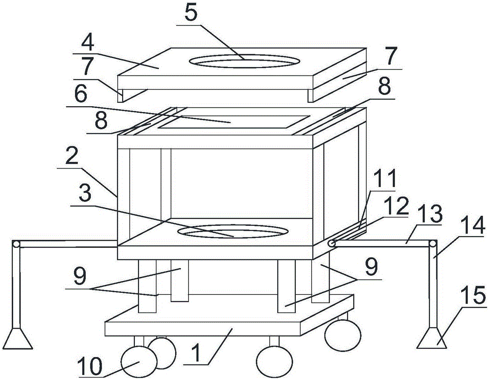 Mounting device of laminated glass reaction kettle convenient to move