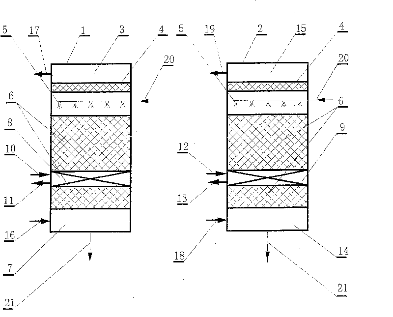 Air dehumidification and solution regenerating device