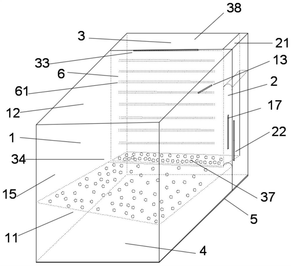 Chalk processing box suitable for being mounted on platform