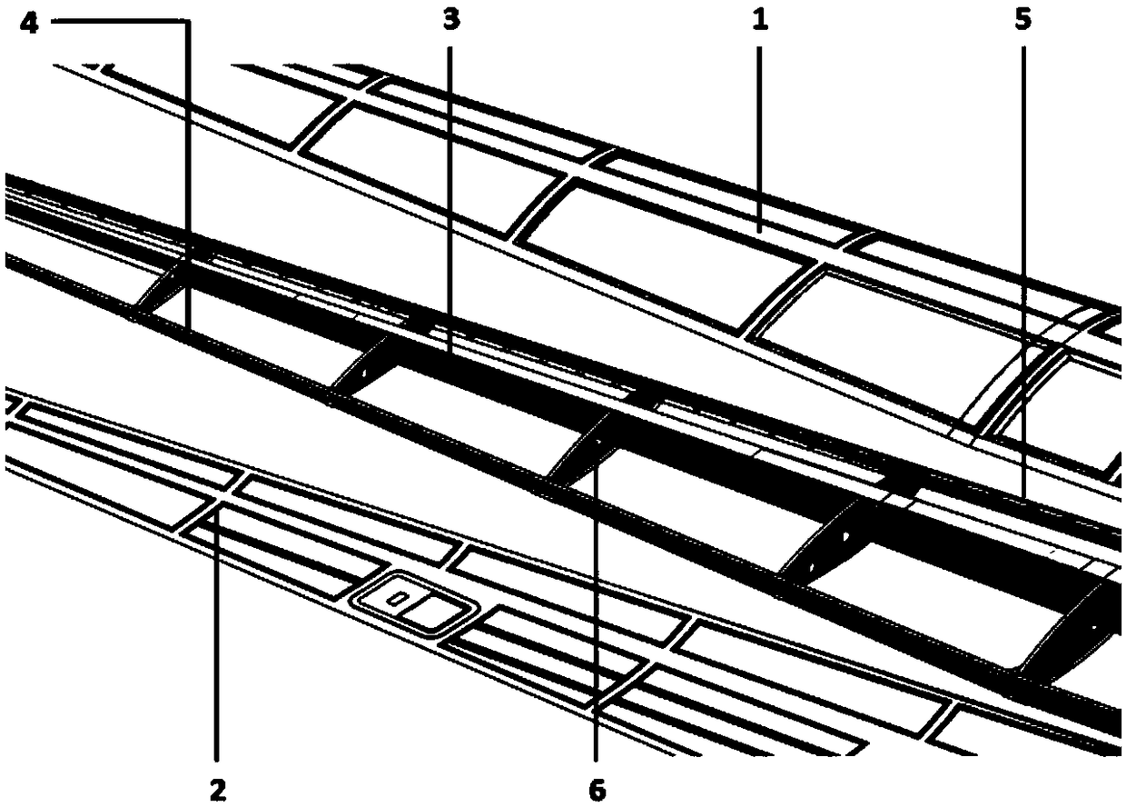 Main wing surface structure of large aspect ratio wing