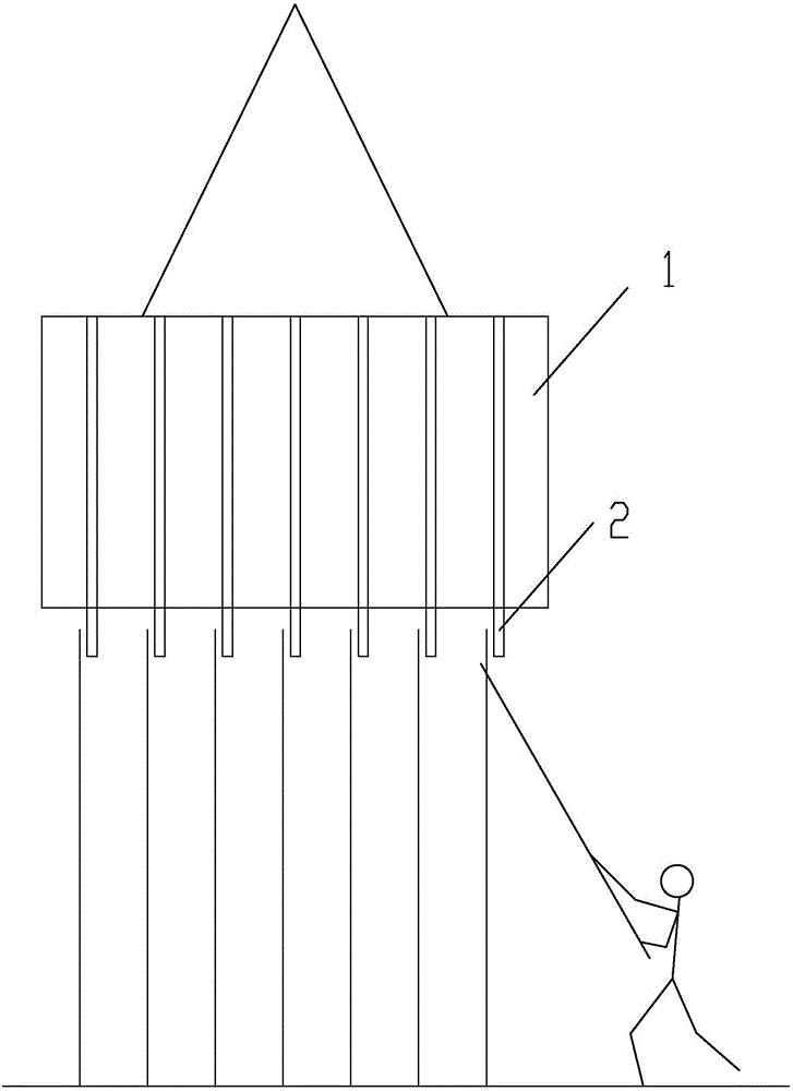 Wall reinforcement passing method and reinforcement passing tool for prefabricated construction of block buildings