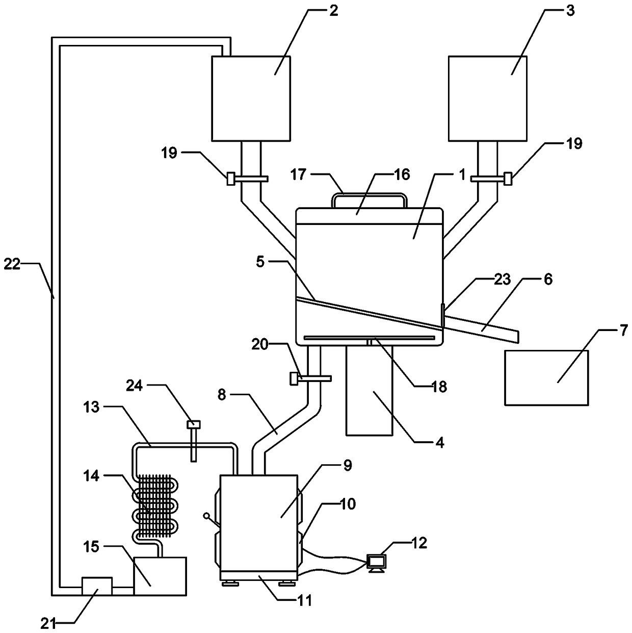 Iso-octyl palmitate cycle production processing system