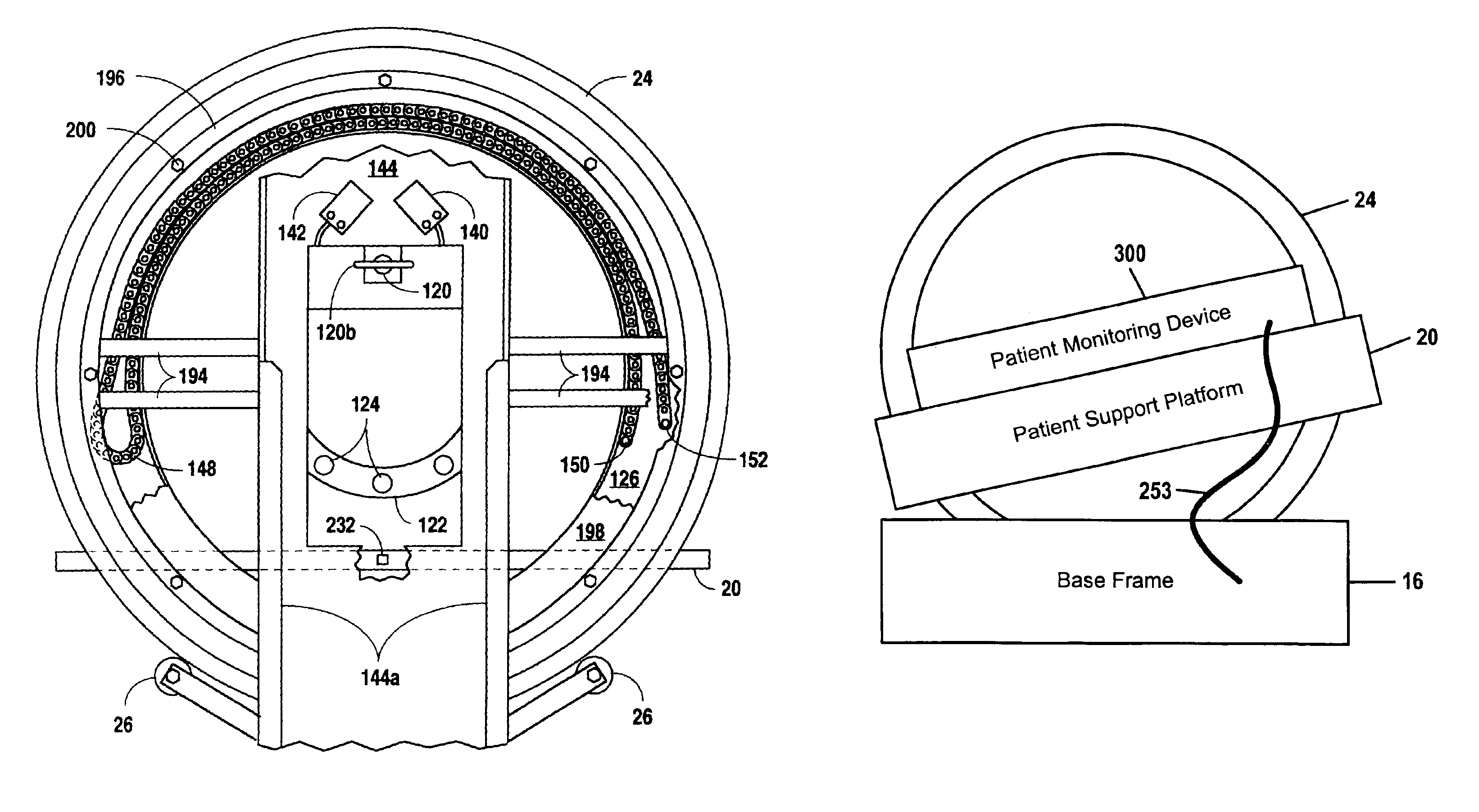 Power and electrical signal interface for a therapeutic bed