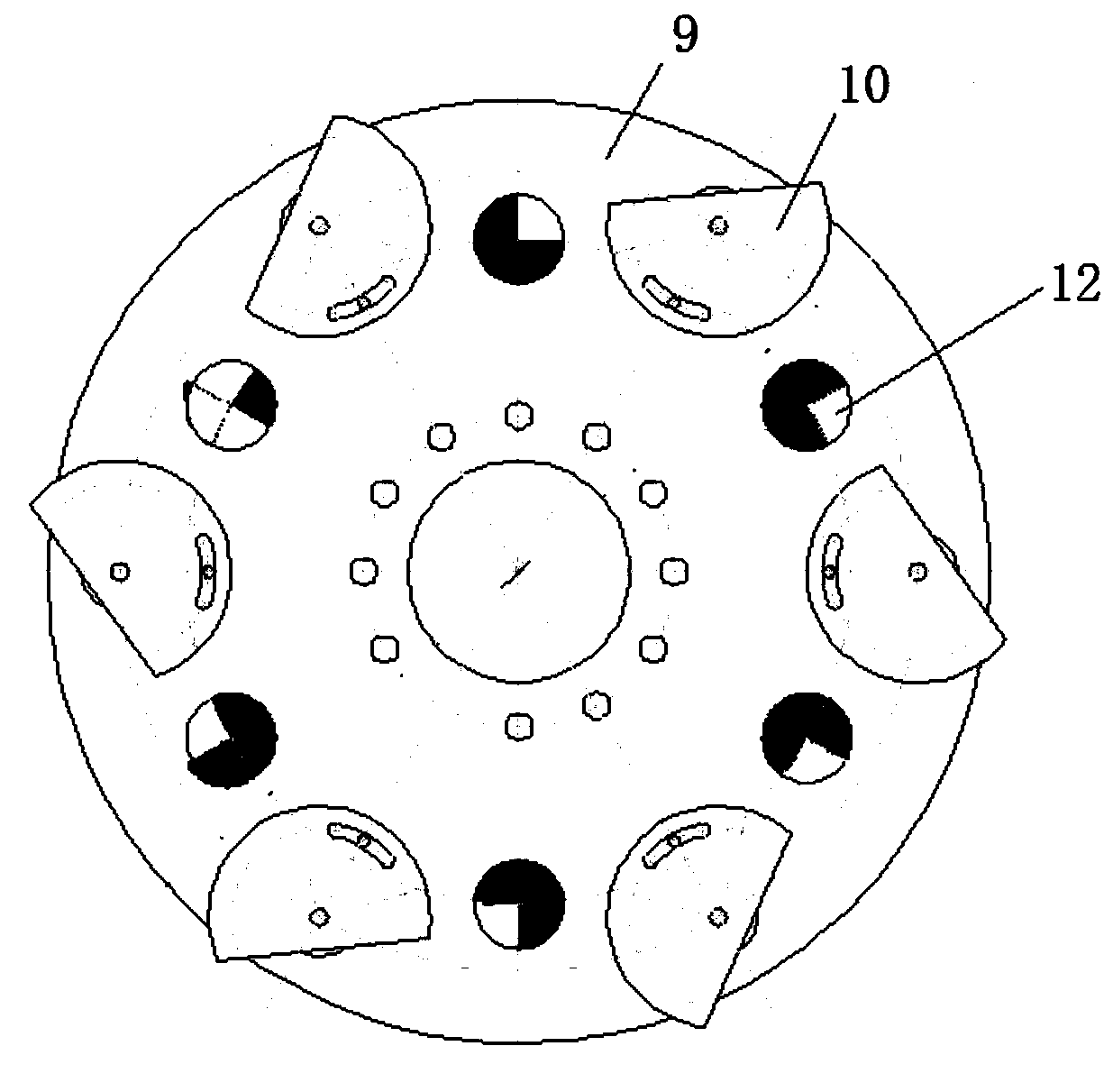 Combined rotary table welding device and vacuum chamber adopting combined rotary table welding device