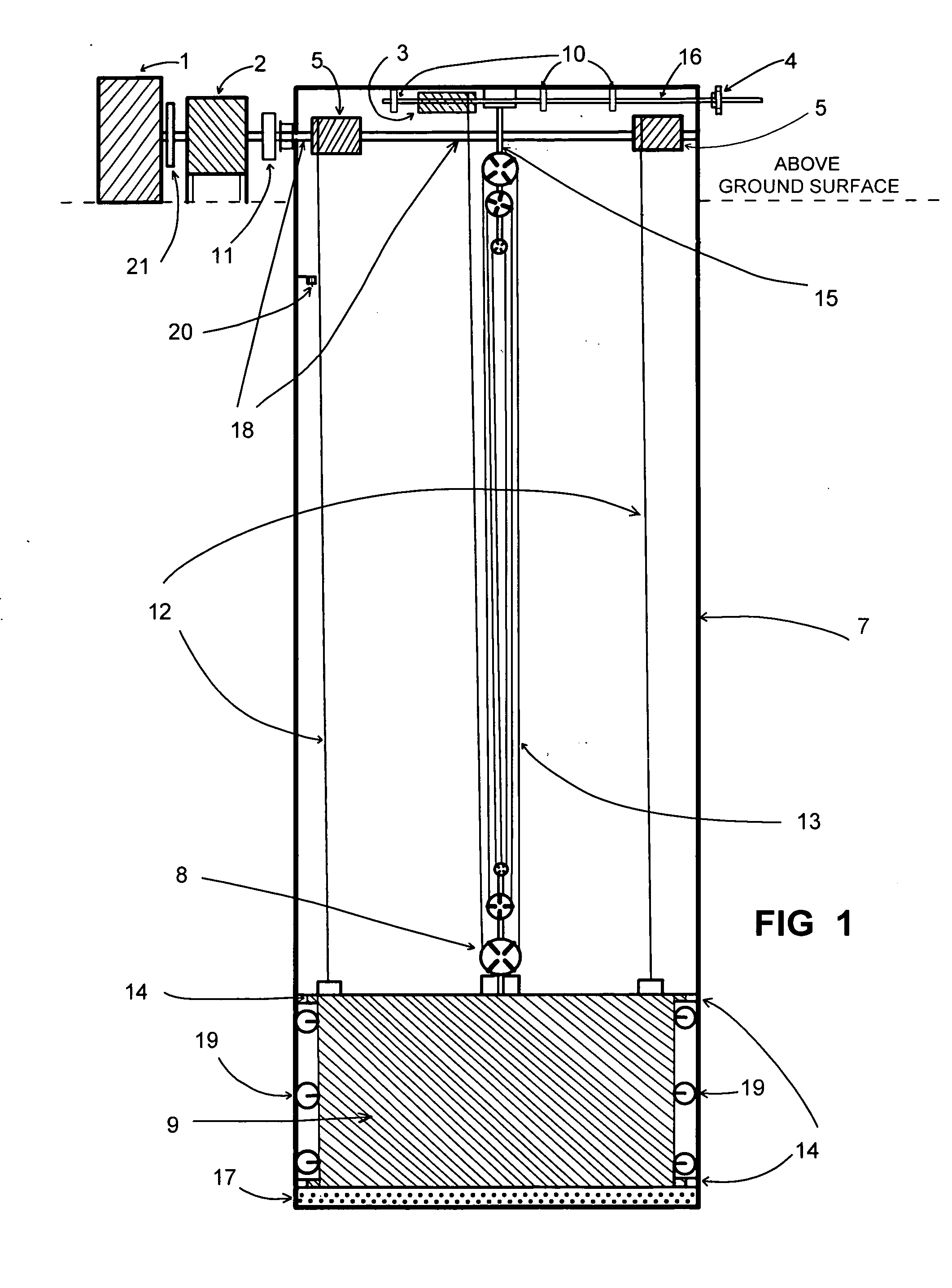 Gravity energy storage and generating device