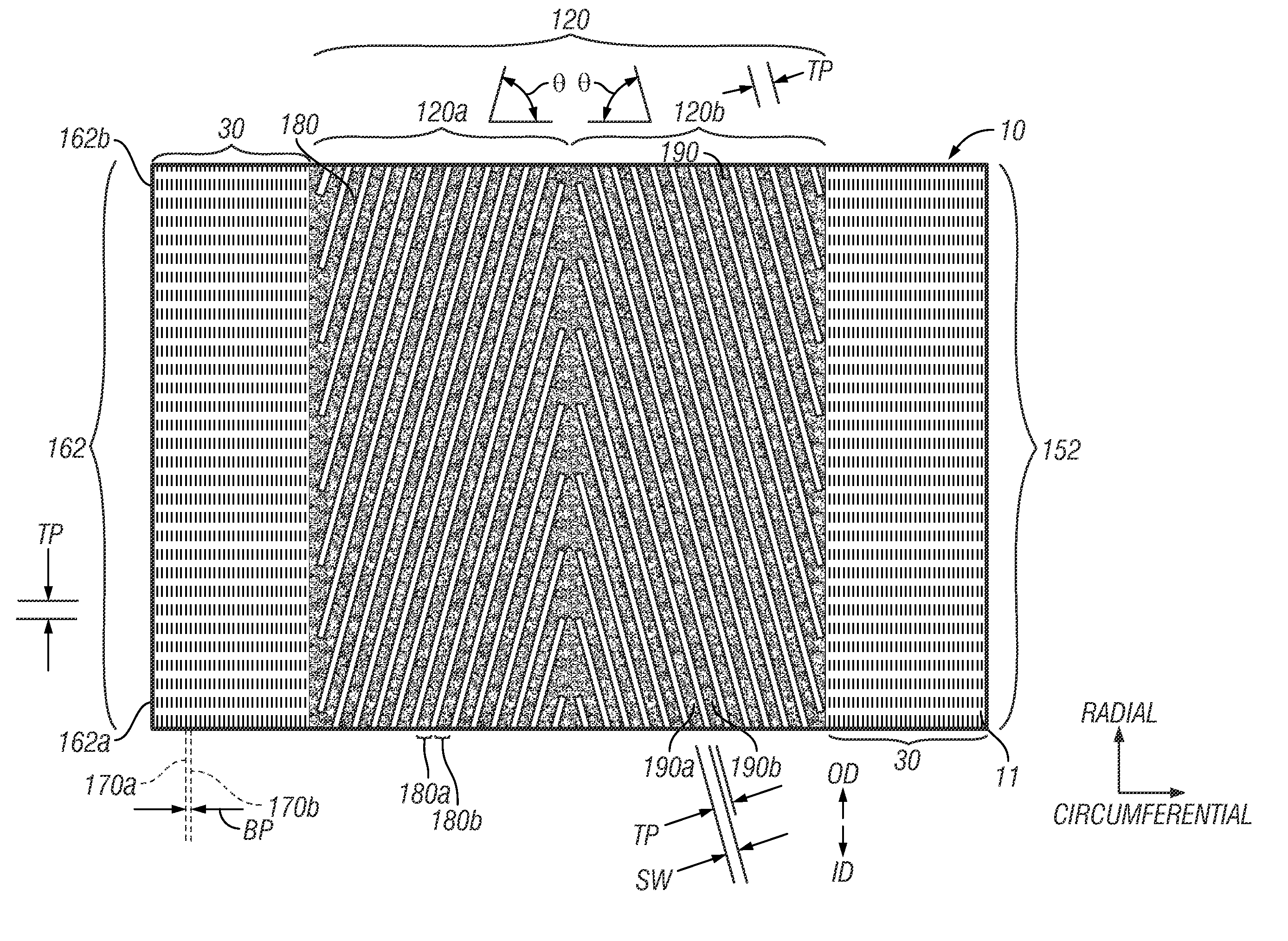 Method using block copolymers for making a master mold for nanoimprinting patterned magnetic recording disks with chevron servo patterns