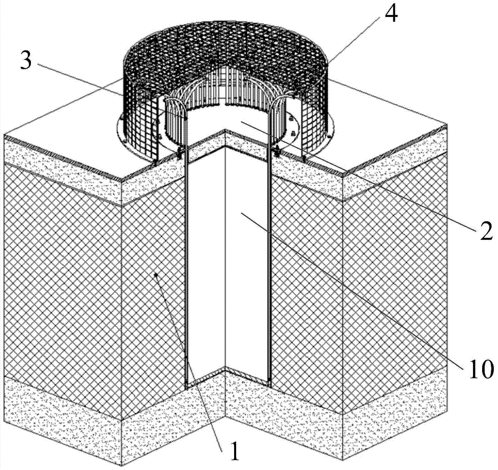 An underground storage silo for storing fuel storage tanks in nuclear power plants