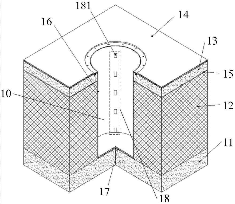 An underground storage silo for storing fuel storage tanks in nuclear power plants