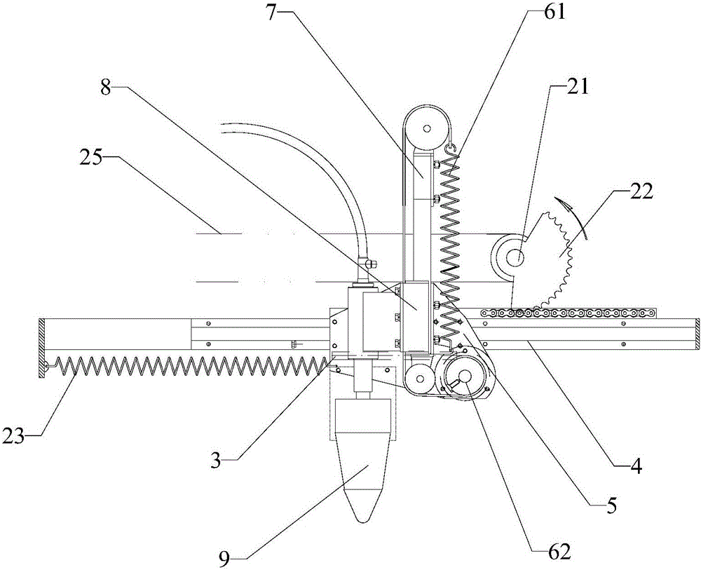 Hole excavating mechanism of transplanting machine