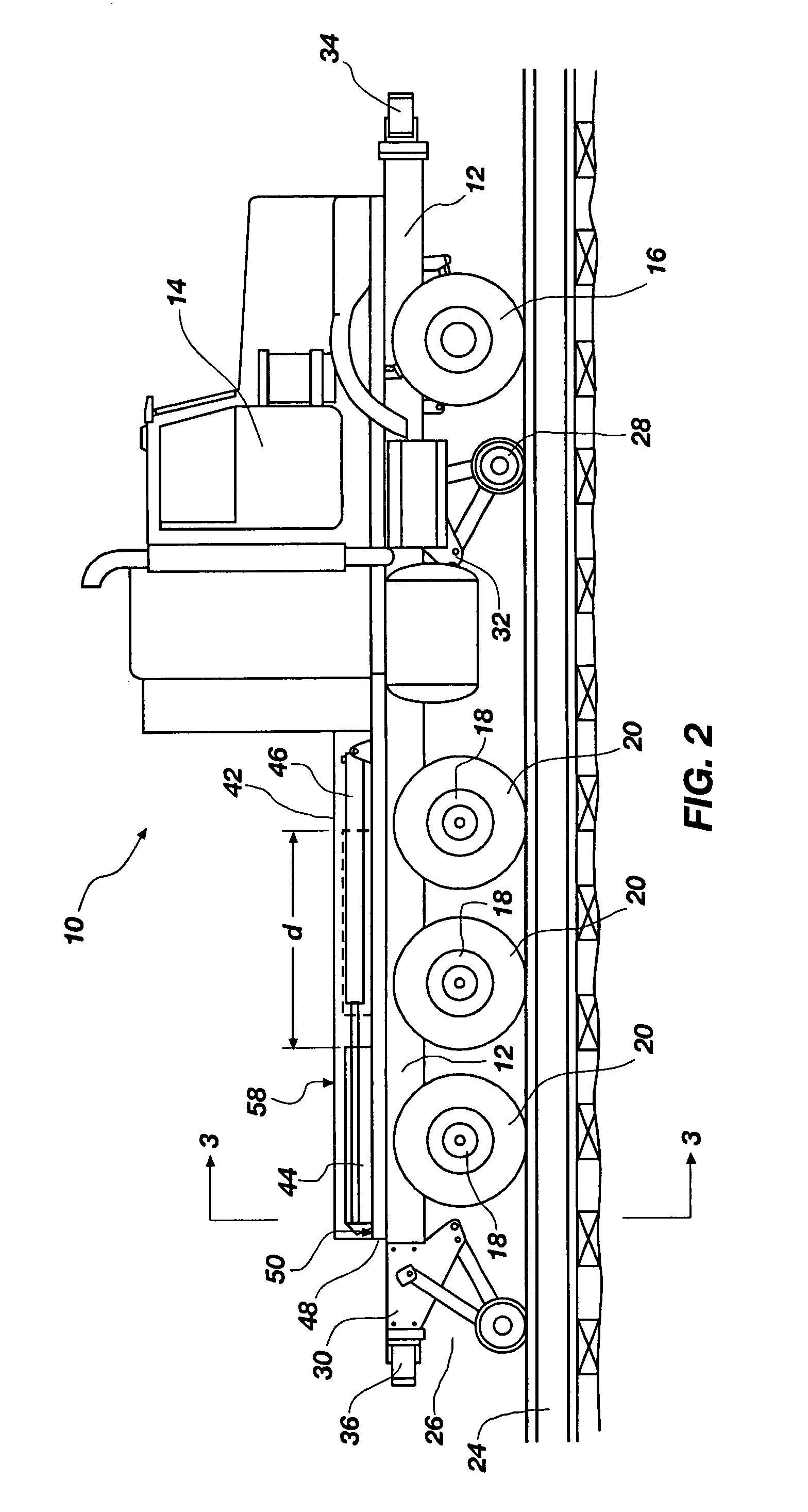 Road/rail vehicle with load-shifting device
