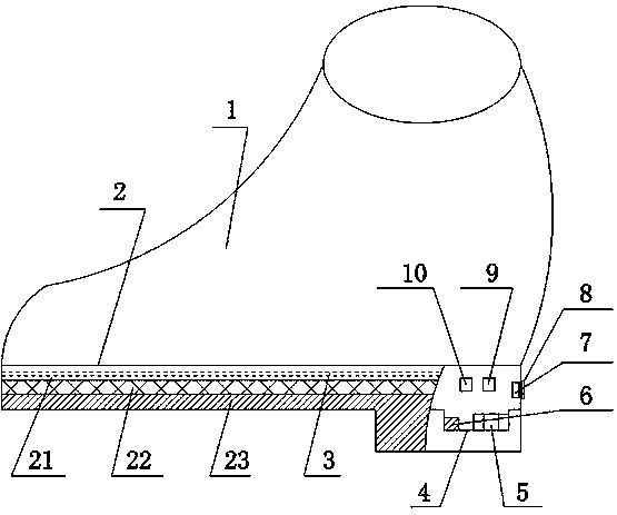 Automatic-heating insulating shoe
