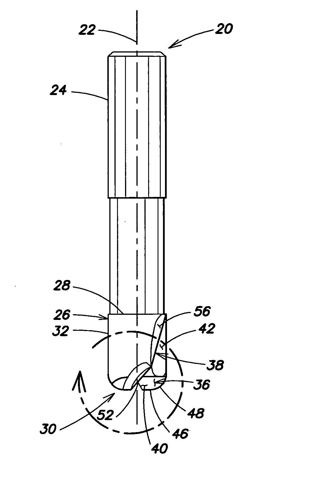 Multiple-axis cutting toroidal end mill