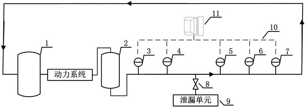 Liquid-phase pipe leakage irregular hole equivalent round hole experimental device and experimental method