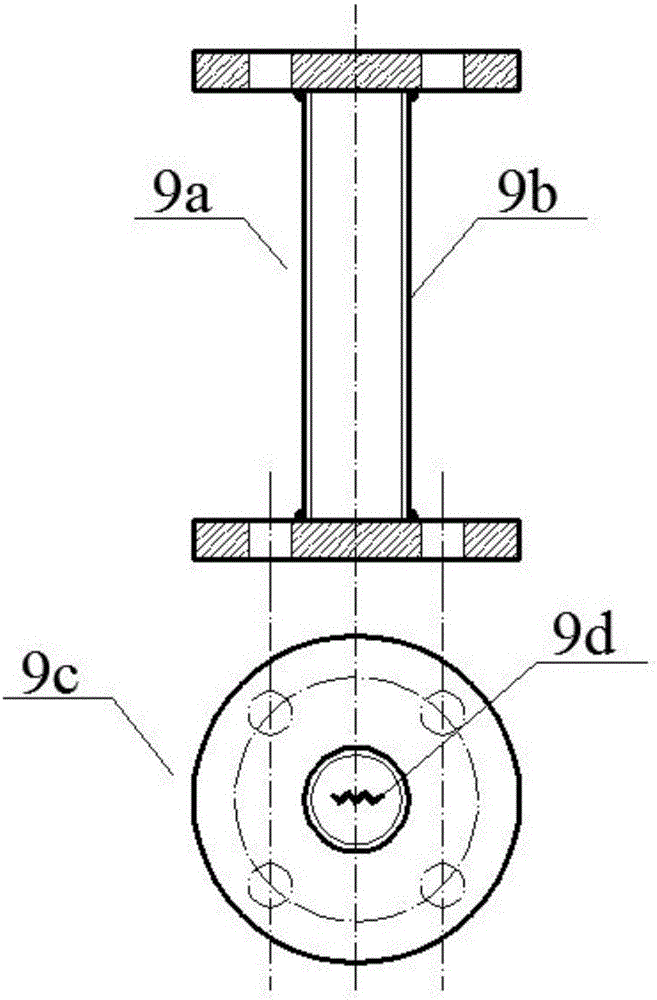 Liquid-phase pipe leakage irregular hole equivalent round hole experimental device and experimental method