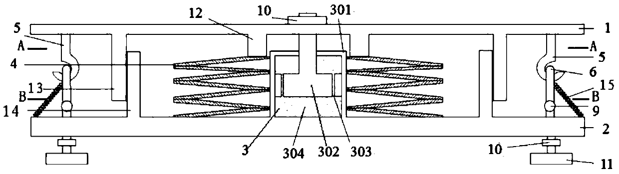 A critically unlocked vertical shock-isolation bearing and method