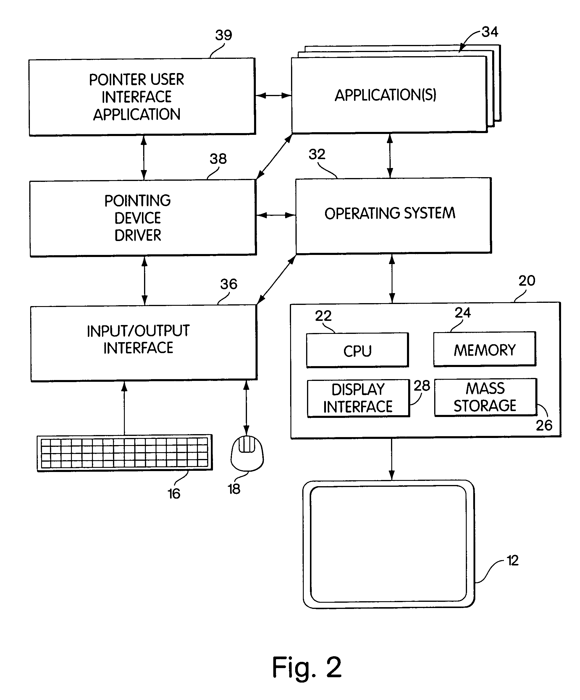 Tactile user interface with application-specific tactile behavior