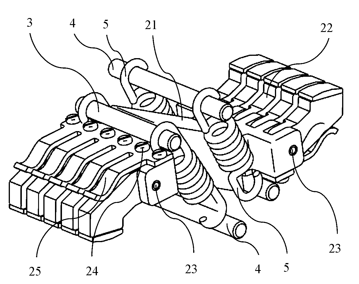 Dual-breakpoint moving contact system of moulded-case circuit breaker