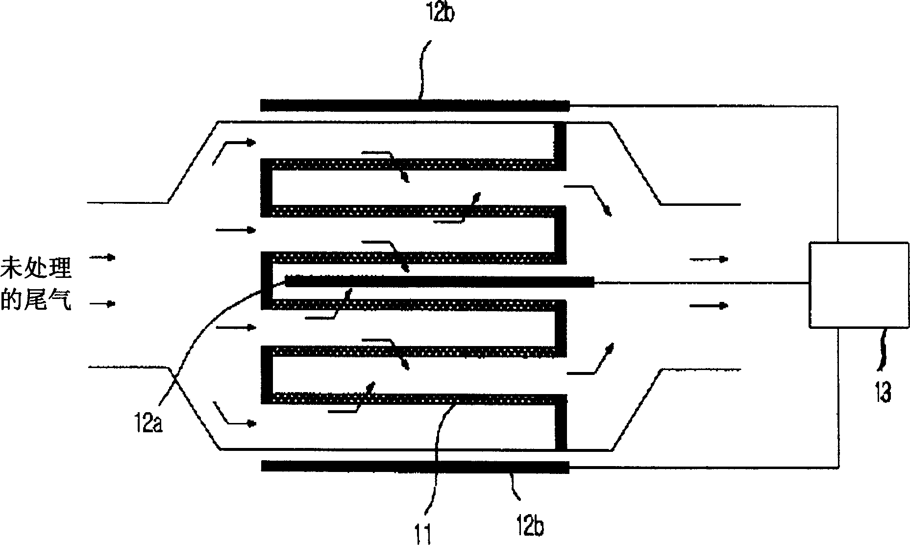 Apparatus for removing soot and NOx in exhaust gas from diesel engines