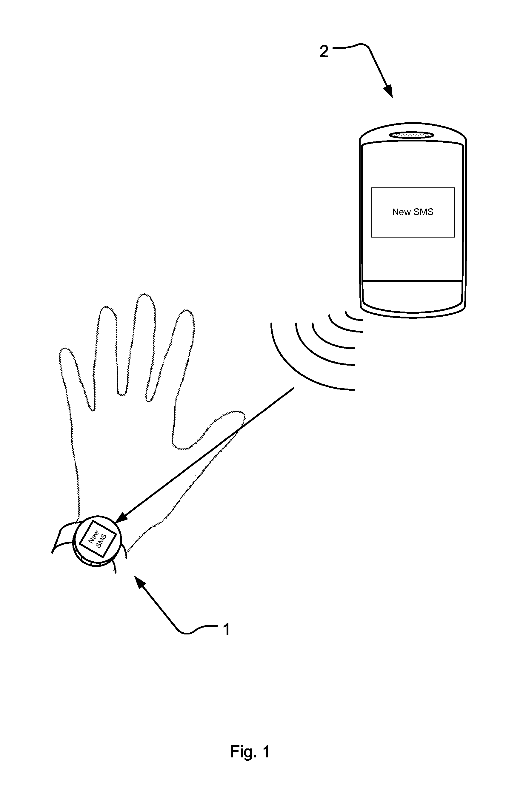 Mobile electronic wearable device and method for providing haptic notification
