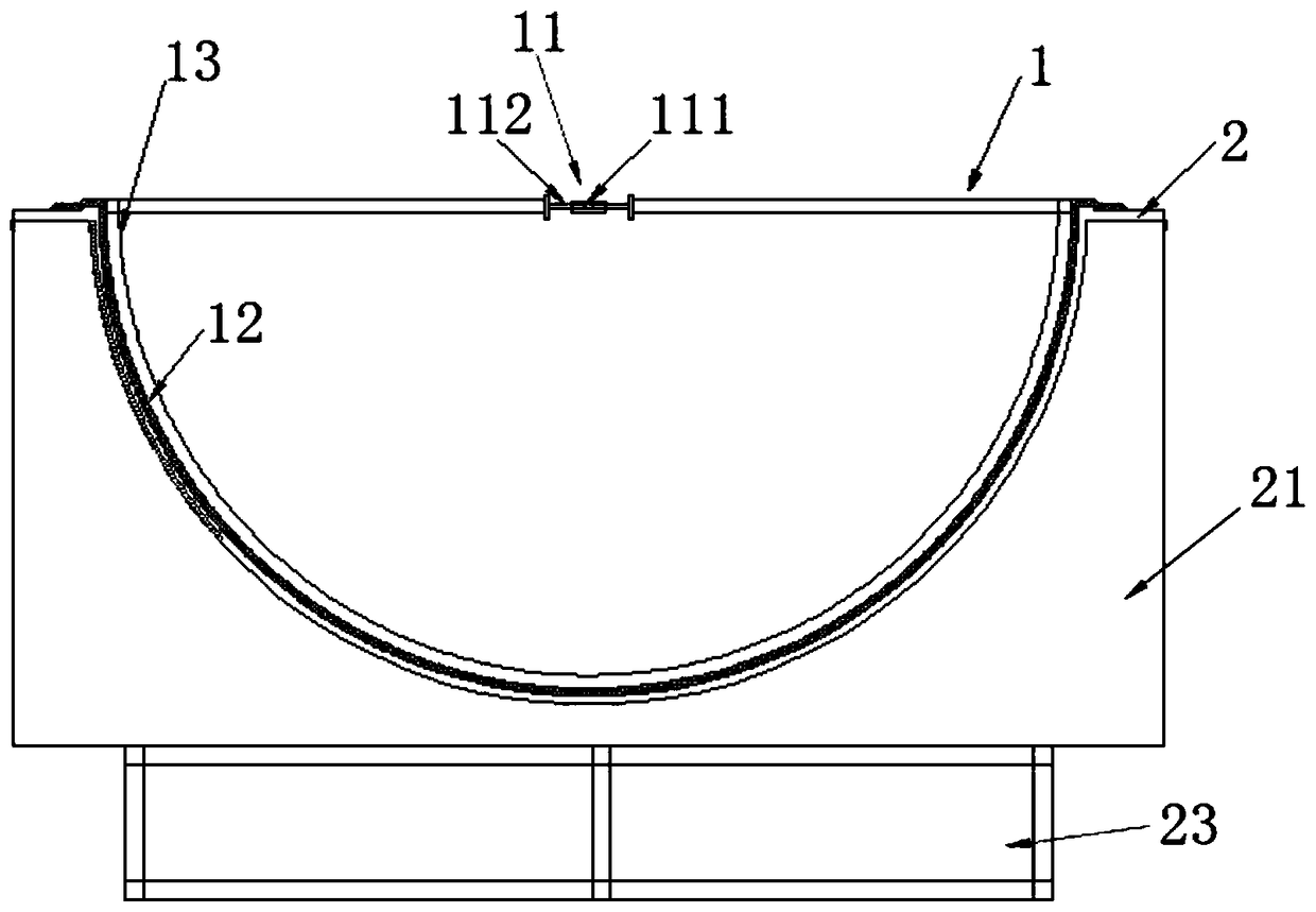 RTM change mold for changing root diameters of fan blade molds and change method of RTM change mold