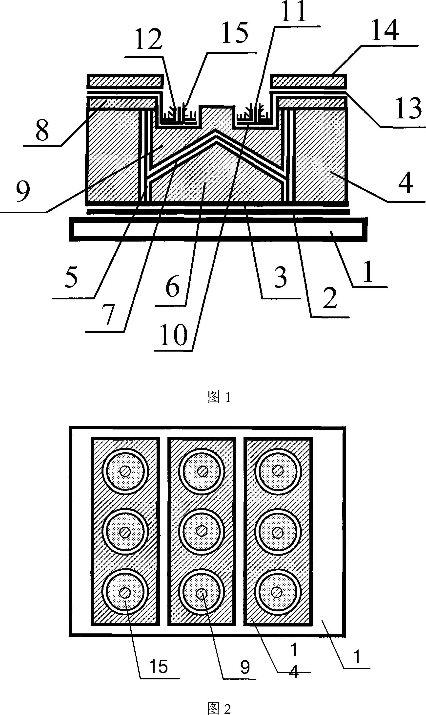 Flat-panel display device with branched side-bottom gate modulation structure and its preparing process