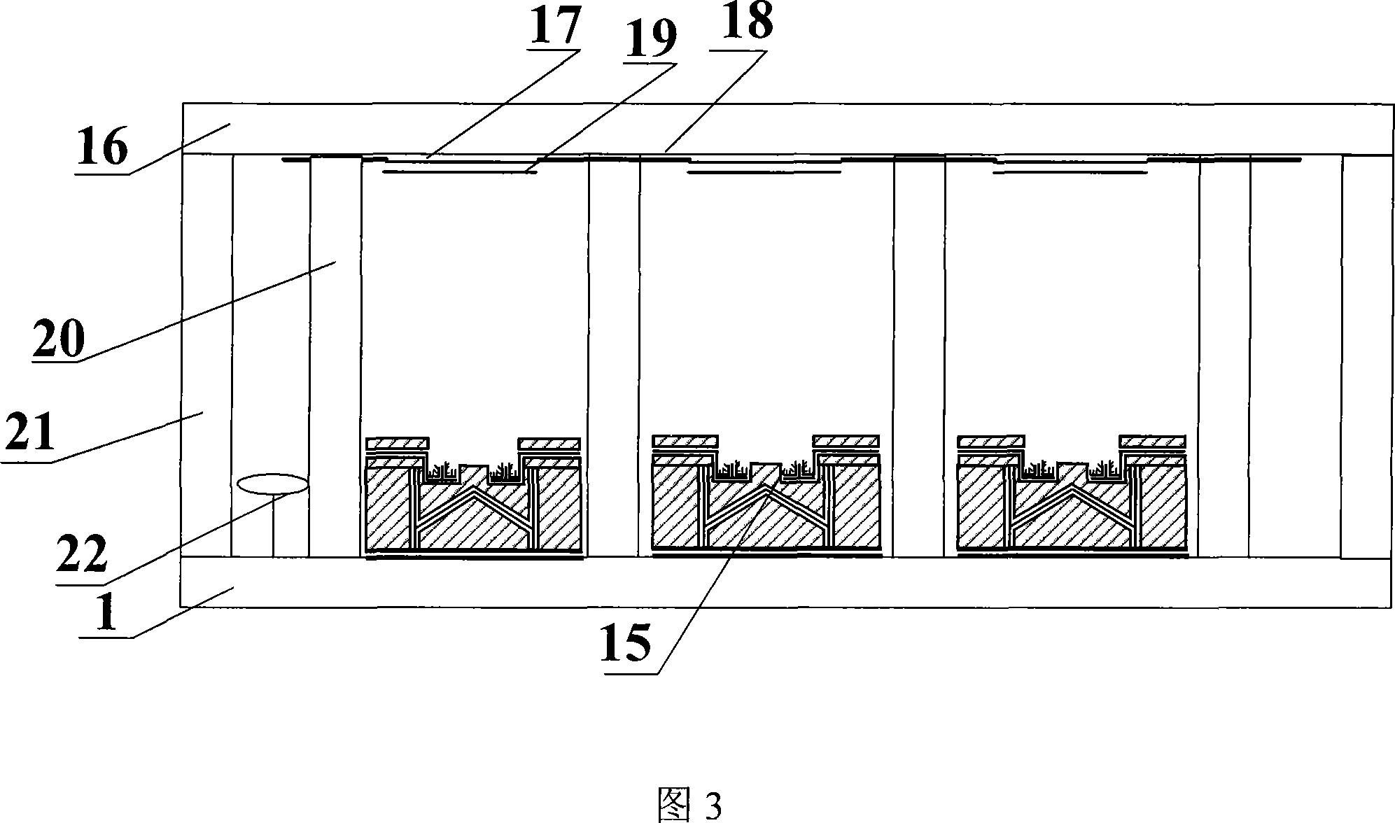 Flat-panel display device with branched side-bottom gate modulation structure and its preparing process