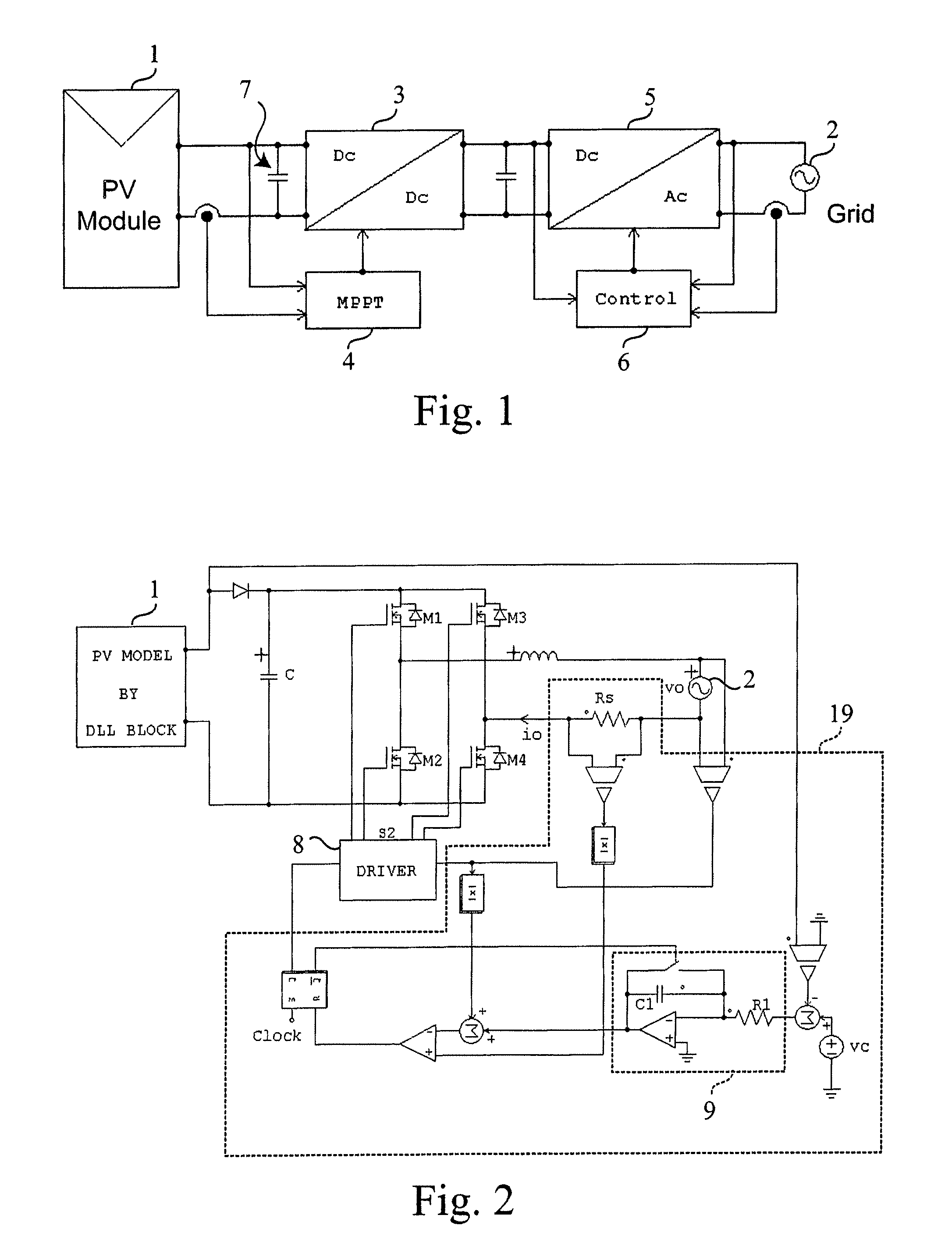 Single stage inverter device, and related controlling method, for converters of power from energy sources, in particular photovoltaic sources