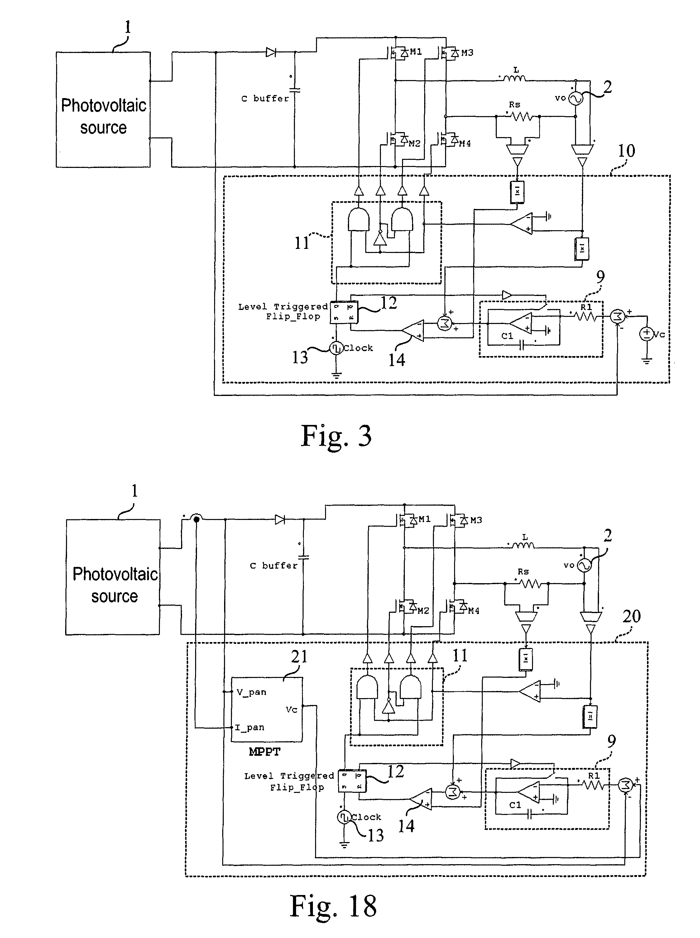 Single stage inverter device, and related controlling method, for converters of power from energy sources, in particular photovoltaic sources