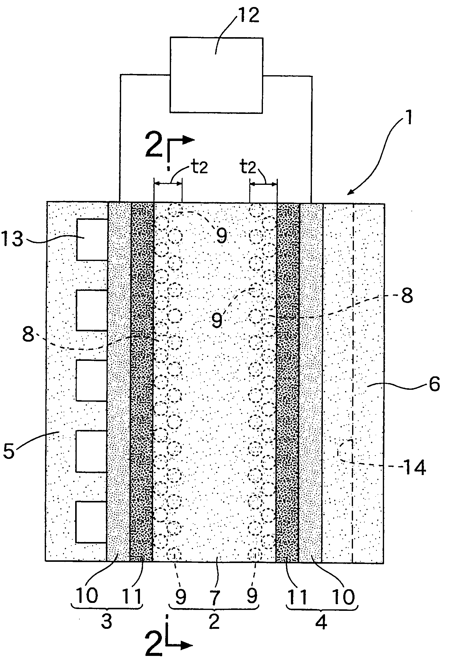 Active solid polymer electrolyte membrane for solid polymer electrolyte fuel cell