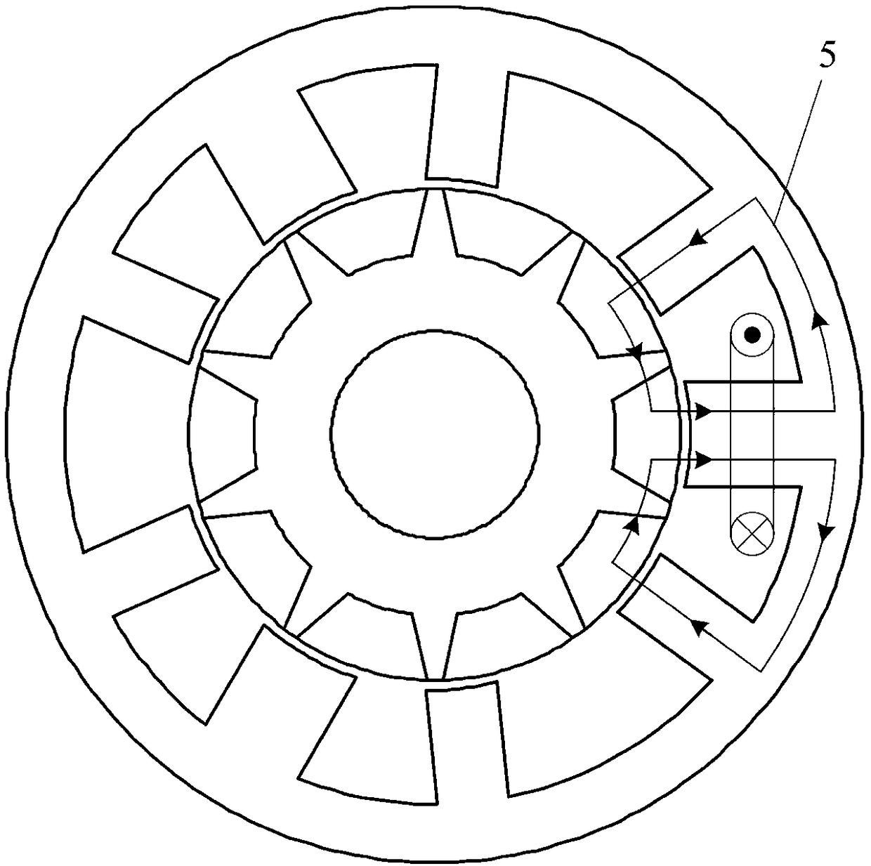 A 9n/10n pole segment rotor switched reluctance motor