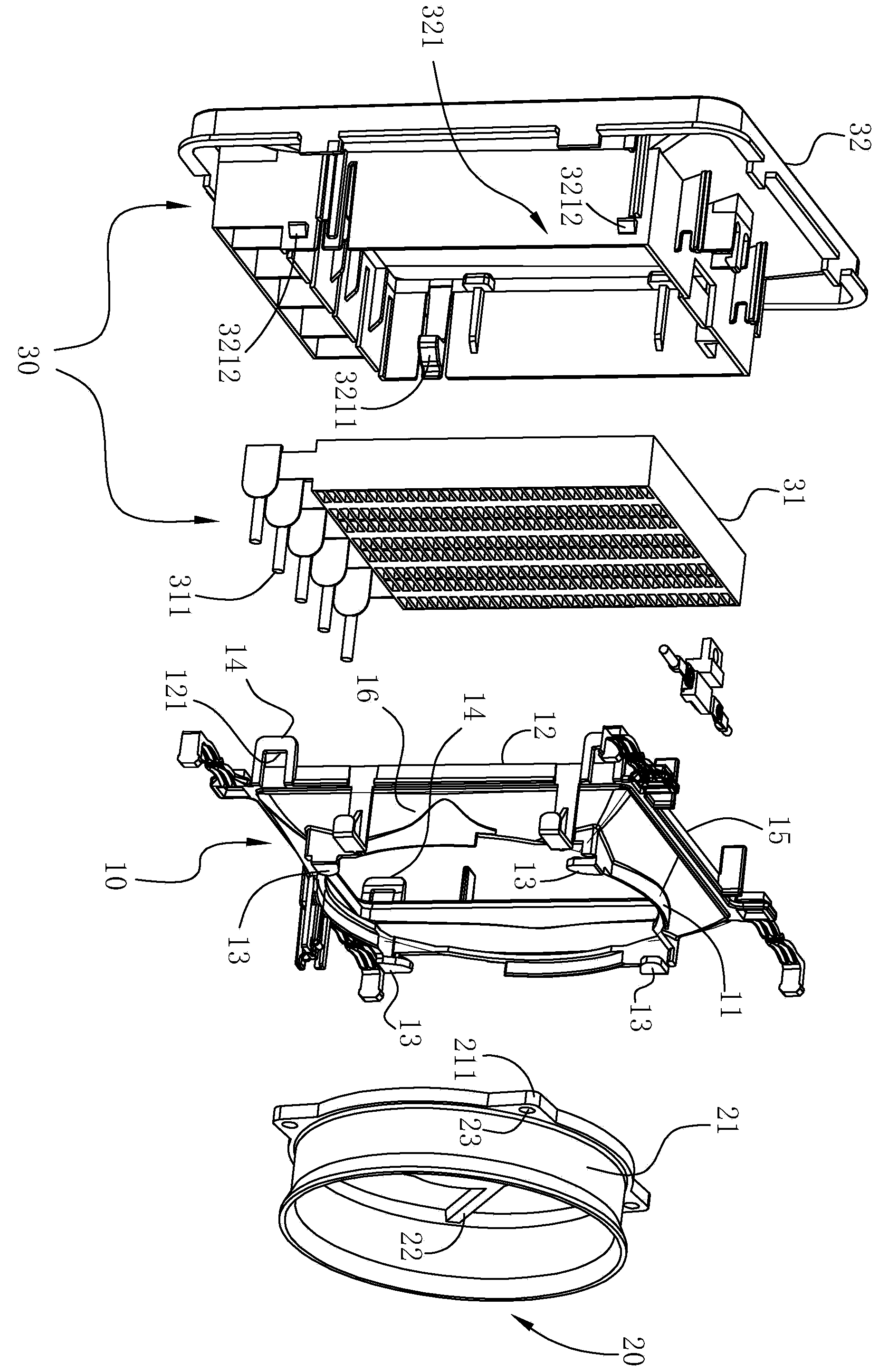 Warm air blower core assembly having variable power