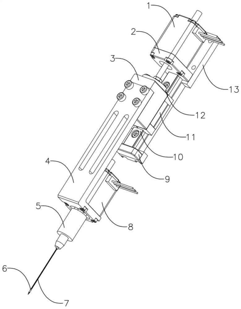 An ophthalmic robot end device for vitreous-retinal surgery