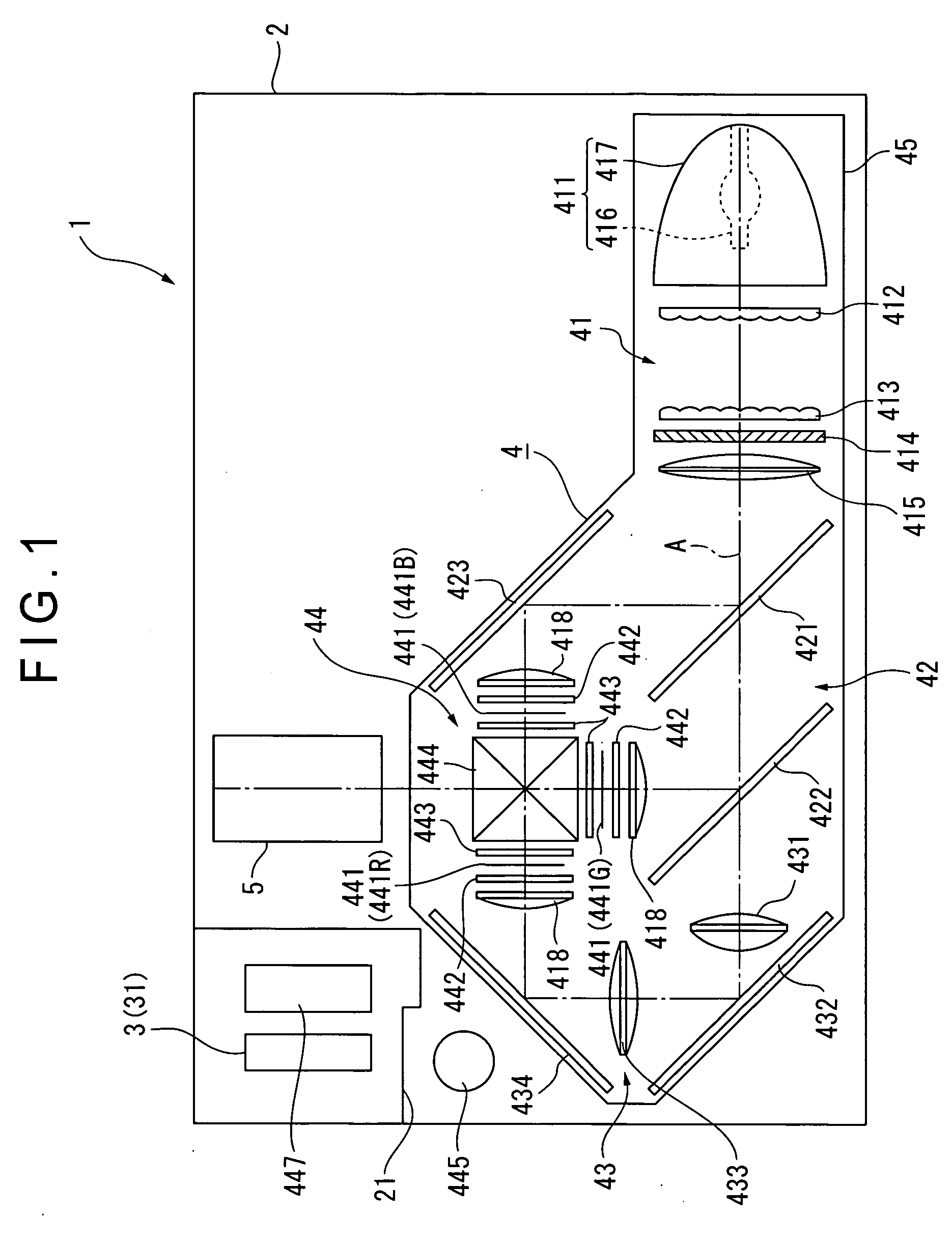 Optical device and projector