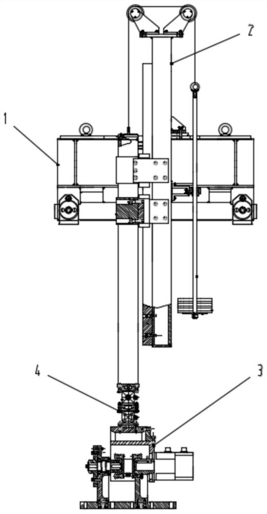 A water surface model forced roll test device