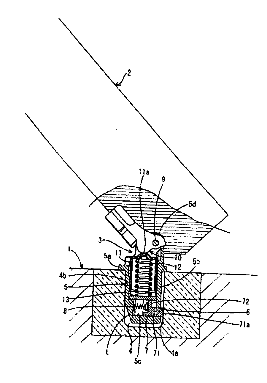 Opening/closing device for document pressing device
