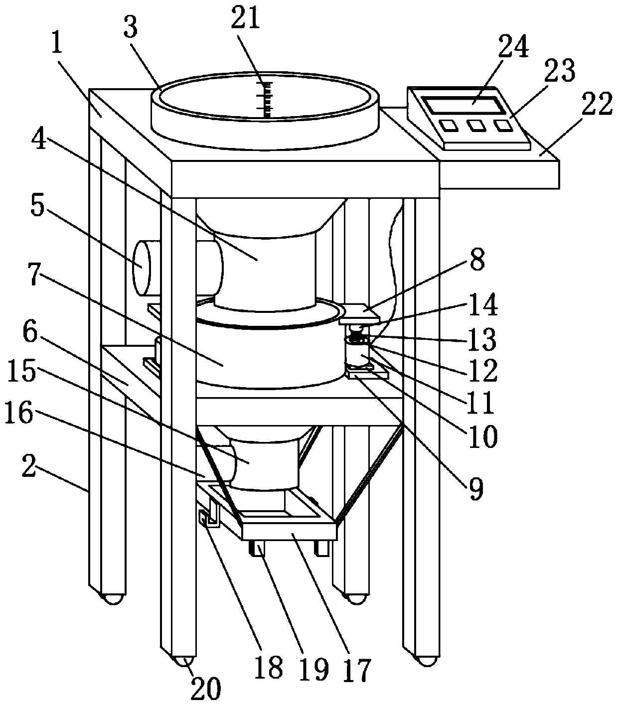 Agricultural product marketing weighing device
