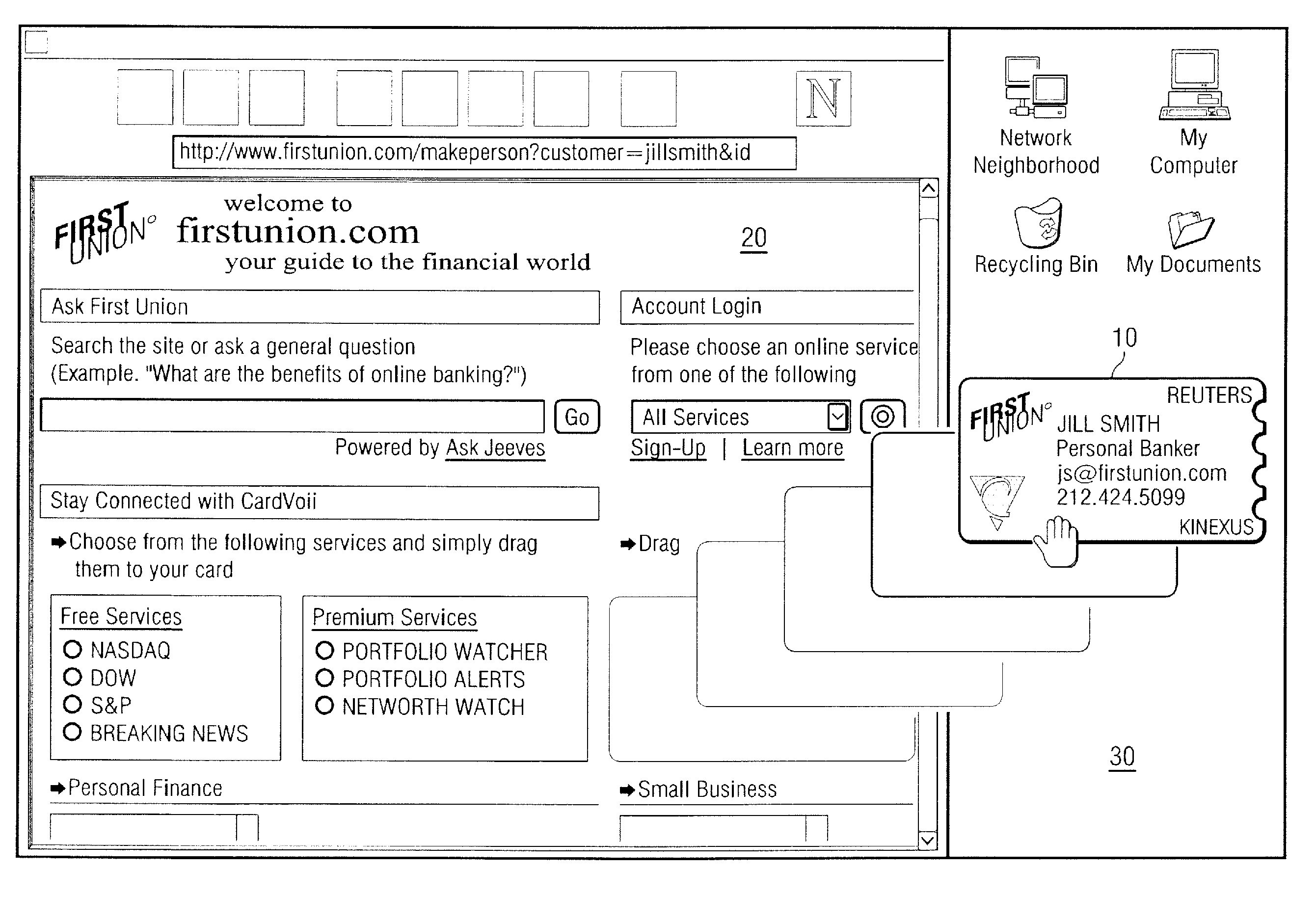 Architecture for a system of portable information agents