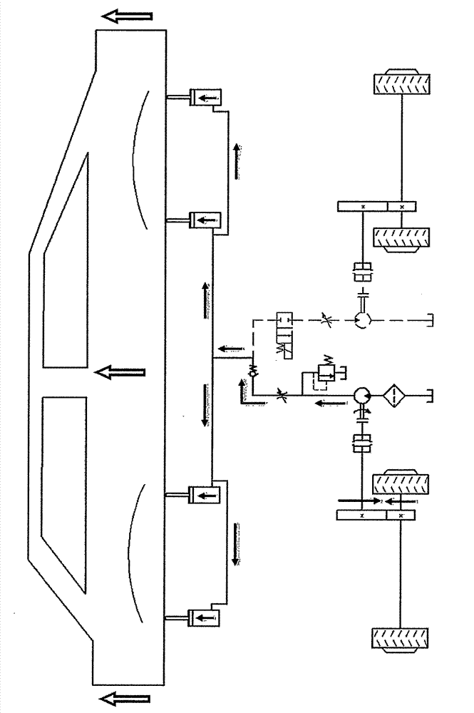 Hydraulic brake kinetic energy recovery system for vehicle