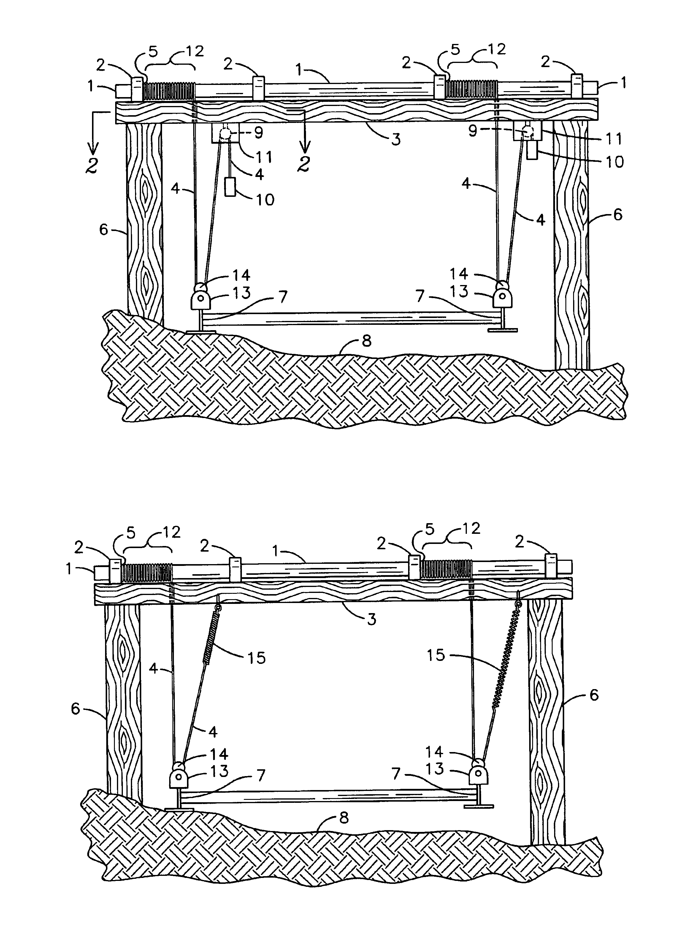 Device for maintaining tension on lift cables