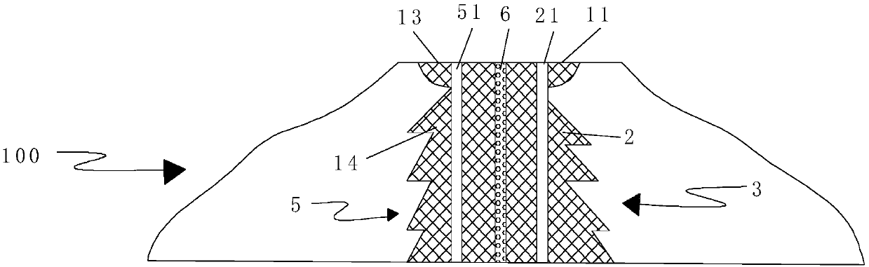 A reinforcement structure for damming body and its construction method